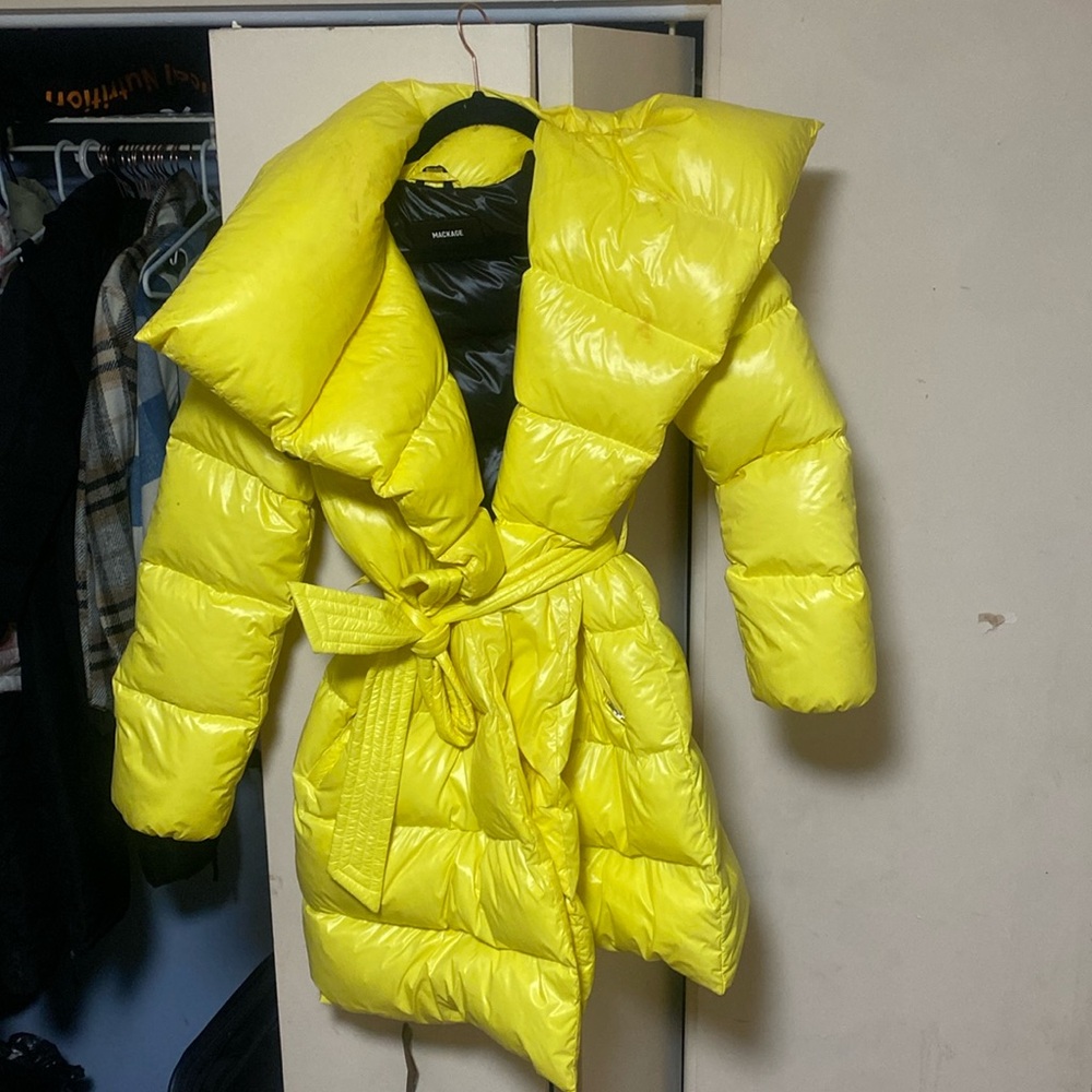 Yellow Mackage Leonie Puffer Jacket